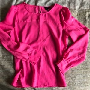 J. Crew bright pink blouse